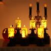 Halloween LED Pumpkin Candle Holder Lamp Witch Festival Night Light Decoration