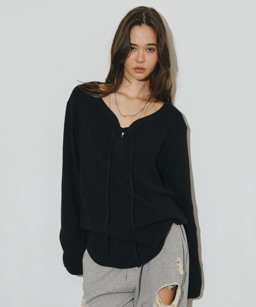 MIDNIGHT MOVE Waffle T (Black)