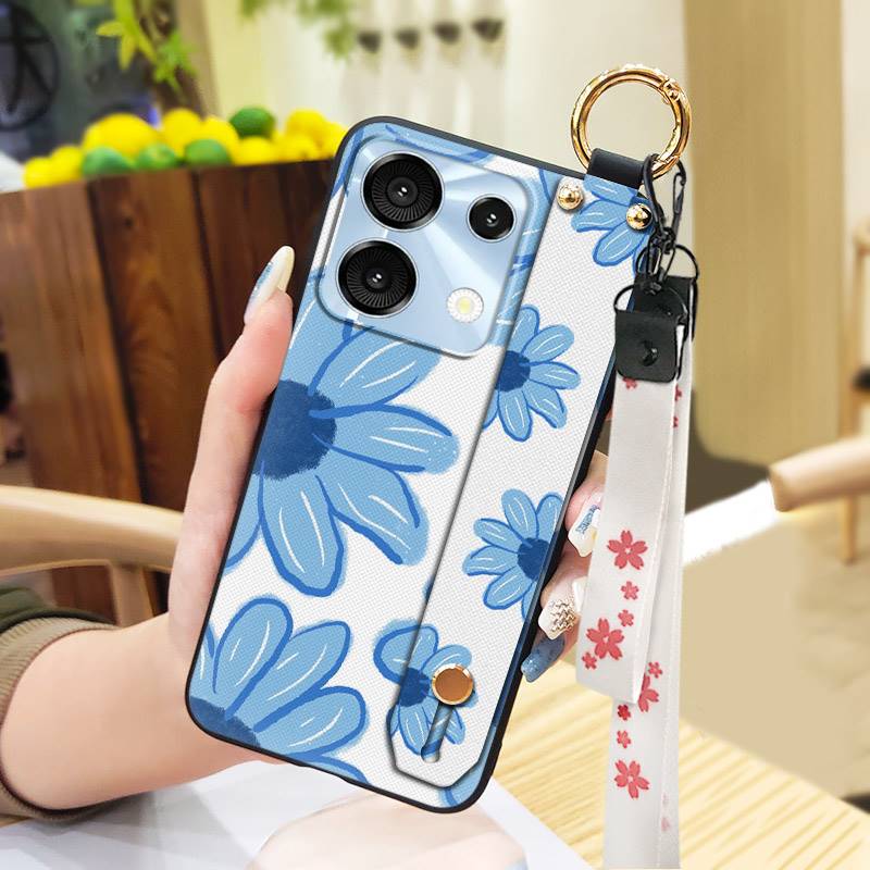 Flower Shockproof Phone Case For UMIDIGI G9 5G/Note9 5G Ring Silicone Fashion Design Dirt-resistant Anti-dust Kickstand