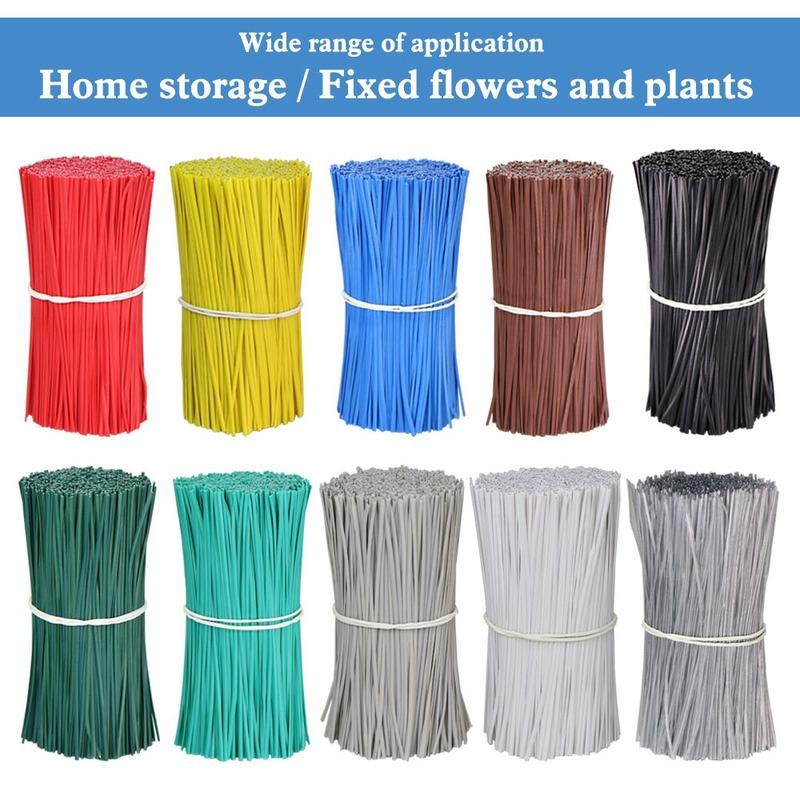 1000PCS 10cm Gardening Cable Ties Iron Wire Twist Tie for Flower Plant Climbing Vines Multifunction Coated Fix Strings