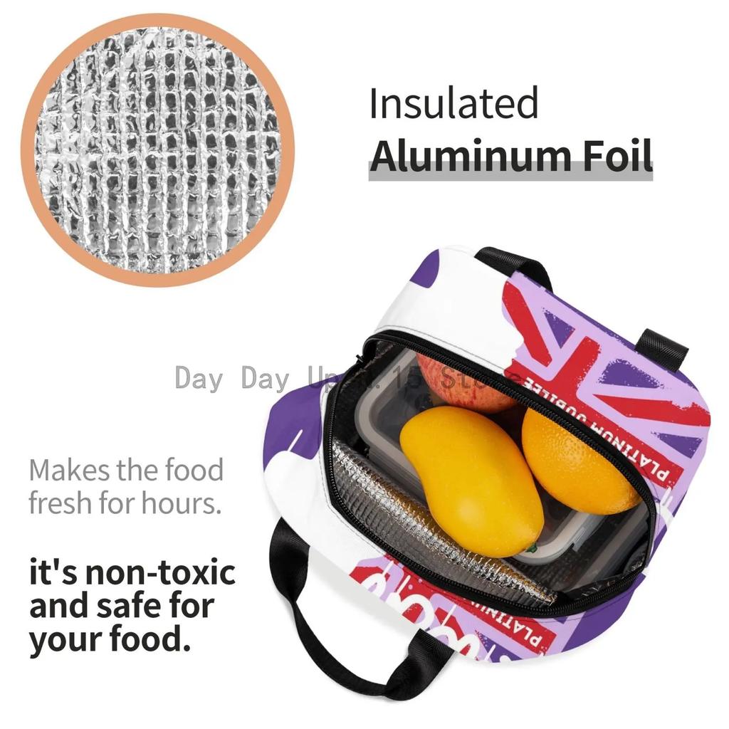 Królowa Elżbieta II Termiczna Torba na Lunch Izolowana Przenośna Chłodząca Torba na Lunch dla Kobiet Dzieci Do Szkoły Torby na Jedzenie