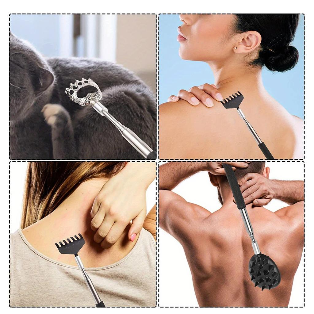 3ks/Sada Teleskopické Drbátko na záda Drbátko na záda Masážní škrabka Rozšiřitelné Teleskopické Svědění Zdravotní produkty Hřeben
