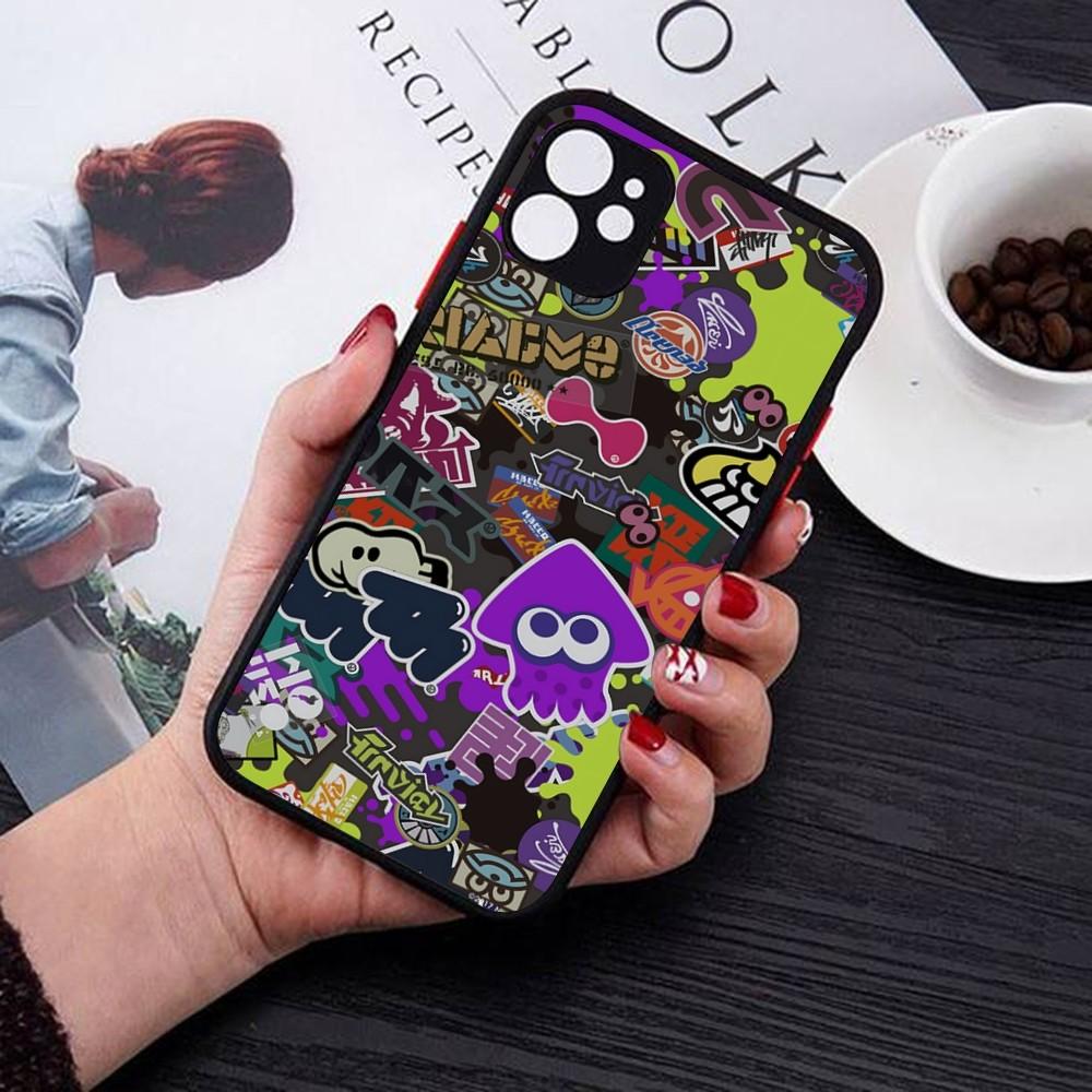 Splatoon Phone Case For IPhone 14 11 12 13 Mini Pro Max 8 7 Plus X XR XS MAX Translucent Matte Cover
