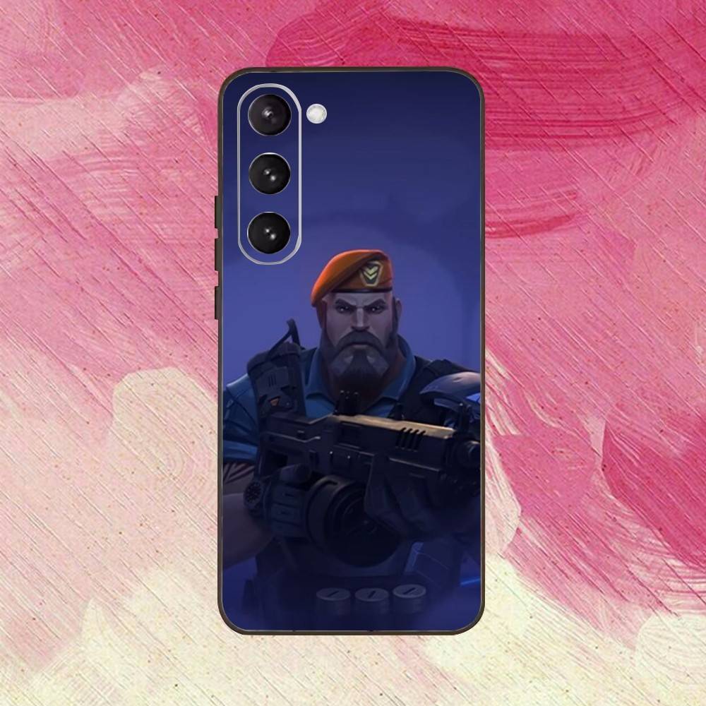 V-Valorant Agent B-Brimstone-ES Phone Case For Samsung Galaxy A73,A72,A71,A70,A53,A52,A51,Others Soft Black Cover