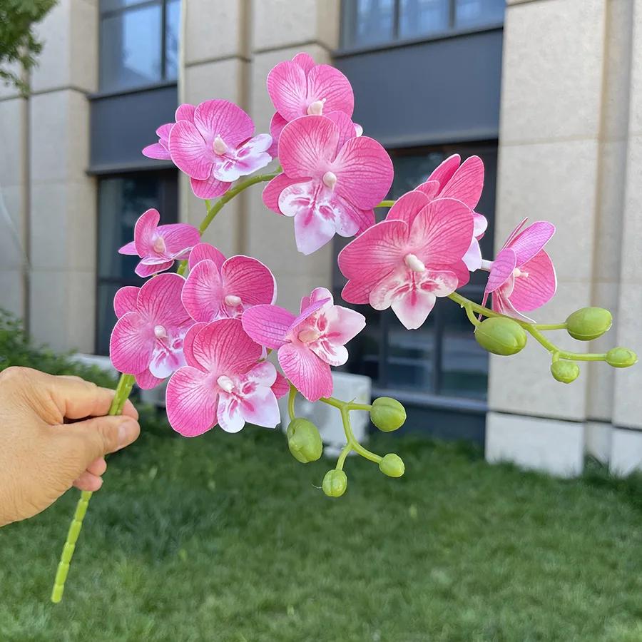 Phalaenopsis Artificial Flowers Fake Lifelike Mini Orchid Flower Stems for Wedding Event Home Decor