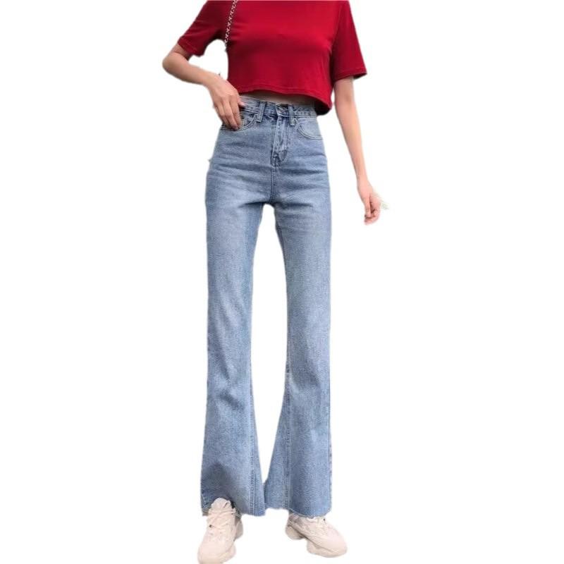 2024 Trendy Harajuku High-Waist Slimming Retro Flare Jeans