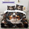 Set Copripiumino Trapuntato con Fantasia Cane di San Bernardo Federa Decorazione per la Casa Regalo (1 * copripiumino + 2 * federa, senza nucleo)
