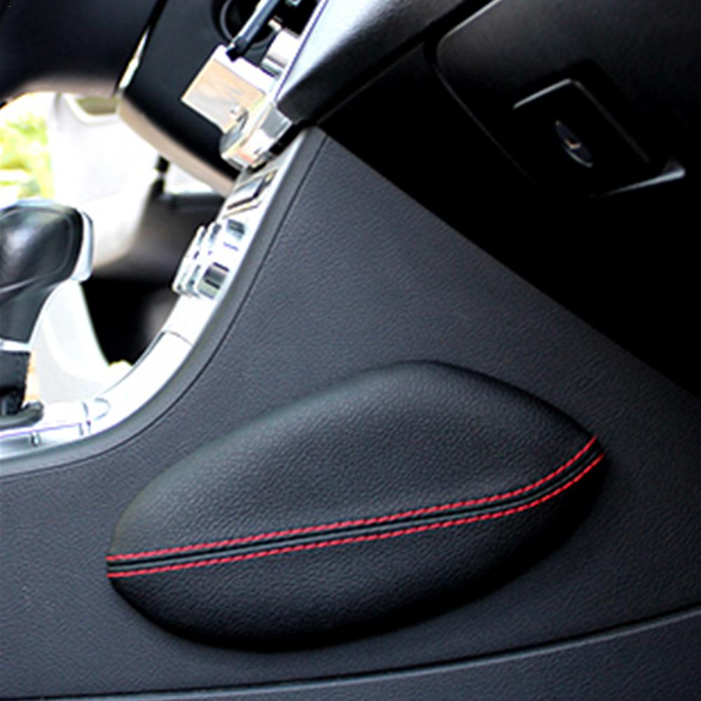 Car Foot Support Pillow Leg Support Car Seat Cushion Leather Leg Cushion Knee Pad Thigh Support Pillow Car Interior Accessories