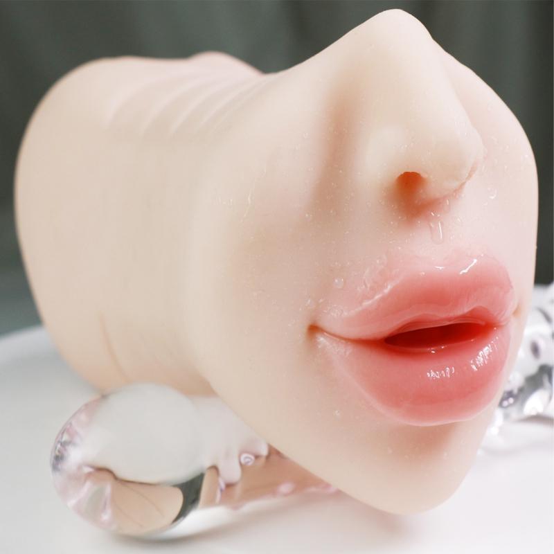 3 In 1 Pocket Pussy Male Masturbators Sex Doll with Realistic Textured Mouth Vagina and Tight Anus Masturbator Deep Throat Oral Adult Sex Toys