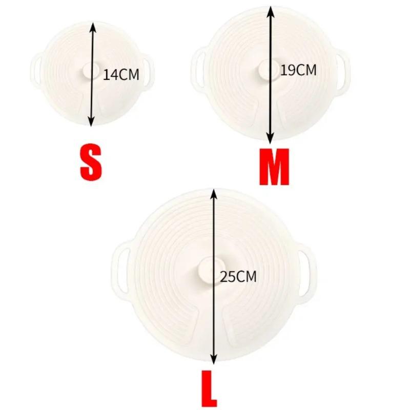 Dustproof Silicone Pot Lid with Handle, Anti-Spill Splash-Proof Sealing Fresh-Keeping Cover for Bowl, Microwave & Refrigerator