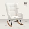 Rocking Chair, Cozy Cover, Thick Padding, Cream White