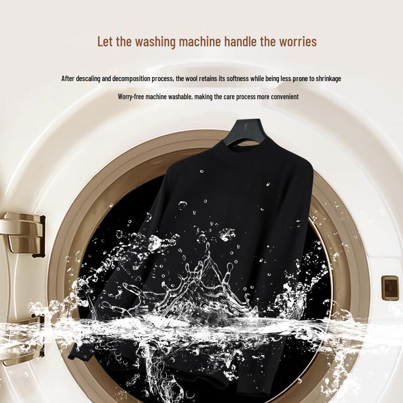 Caizi Men's 100% Wool Crewneck Pullover Sweater