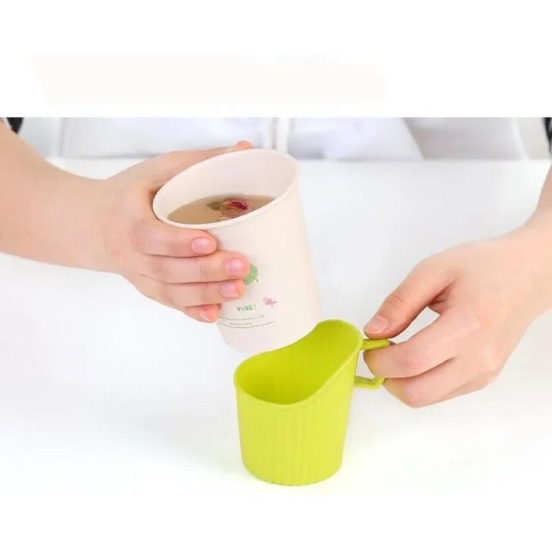 3 ks v balení, prodyšný plastový jednorázový držák na papírové kelímky, tepelná izolace a chladicí silikonový držák na kelímky