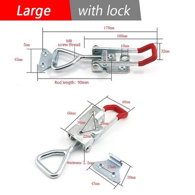 1Pcs Quick Release Lock Buckle Hinge 4001/4002/4003 Push Pull Toggle Latch Clamp Toolbox Case Adjustable Catch Clasp