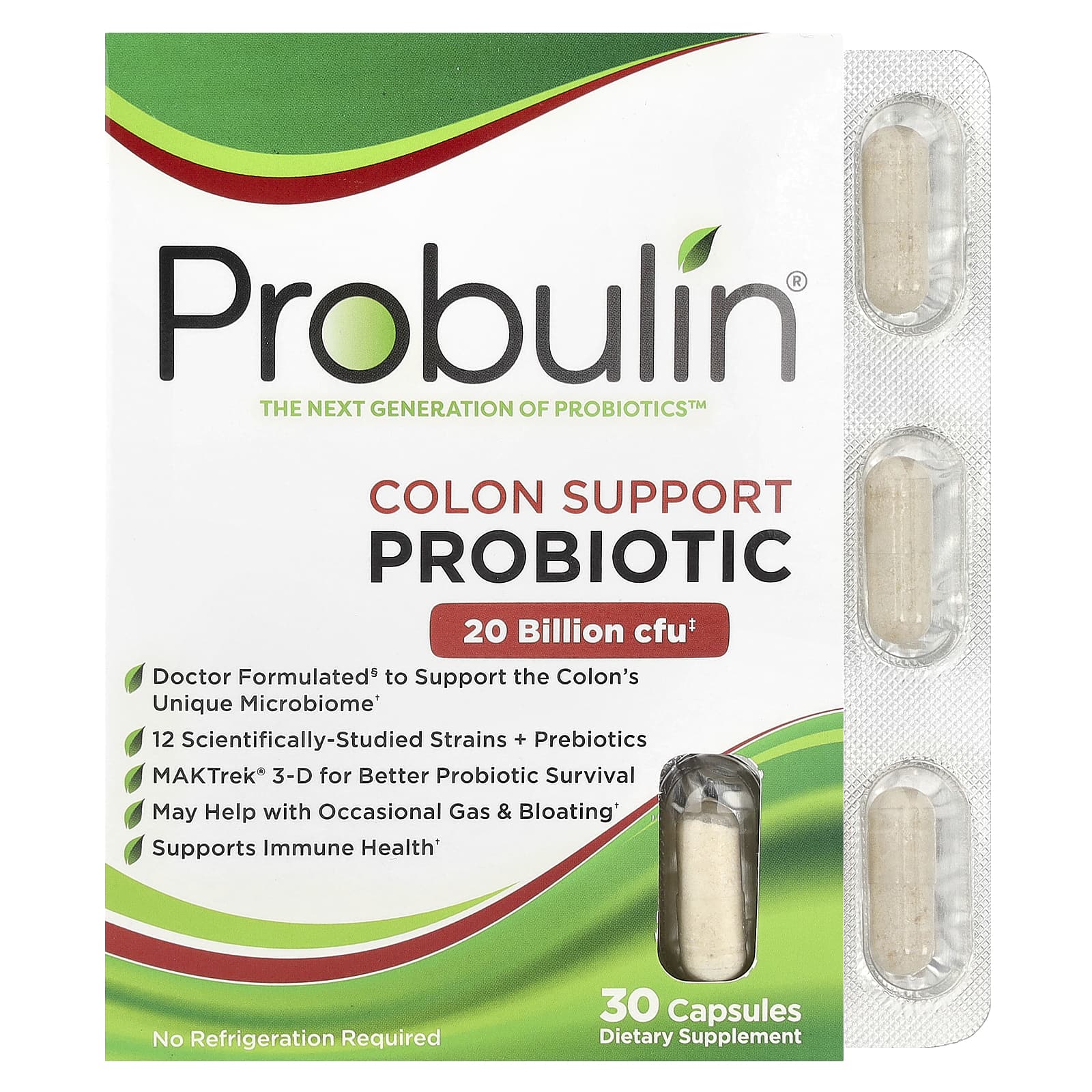 

Intestinal Support, Probiotic, 30 Capsules