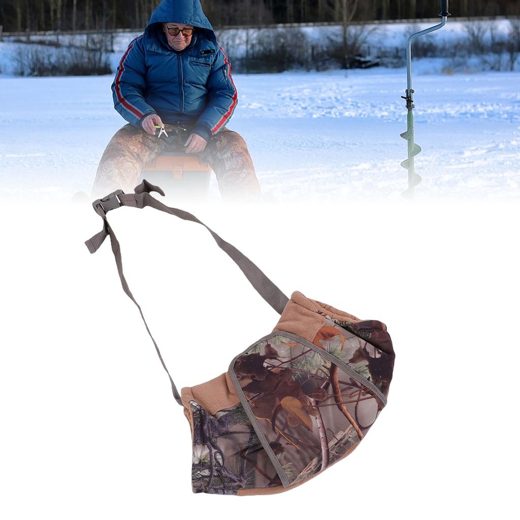 Hand Muff Polyester Fleece Hand Warmer Pouch Cold Weather Gear for Hiking Camping Viewing Window