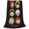 Friends TV Show Cartoon Wool Blankets Cute Funny Throw Blanket for Home Quilt