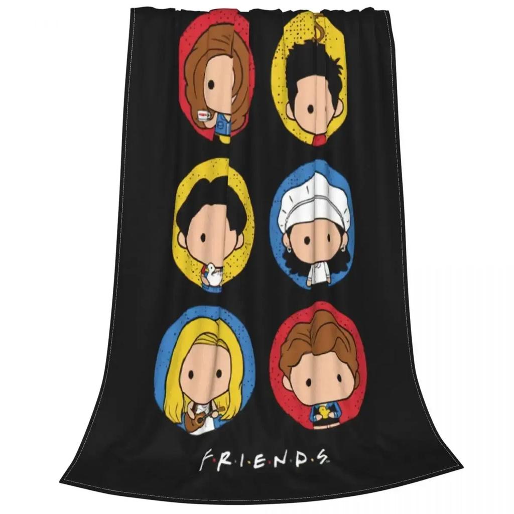 Friends TV Show Cartoon Wool Blankets Cute Funny Throw Blanket for Home Quilt