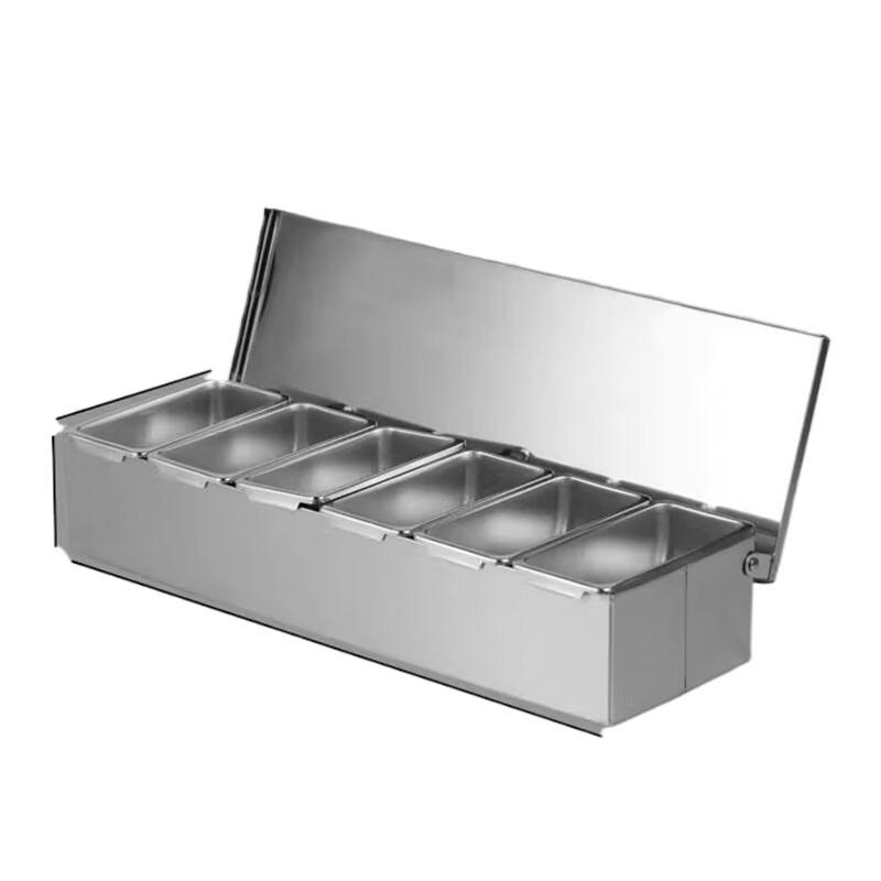 Edelstahl 6-Fächer Gewürzbox