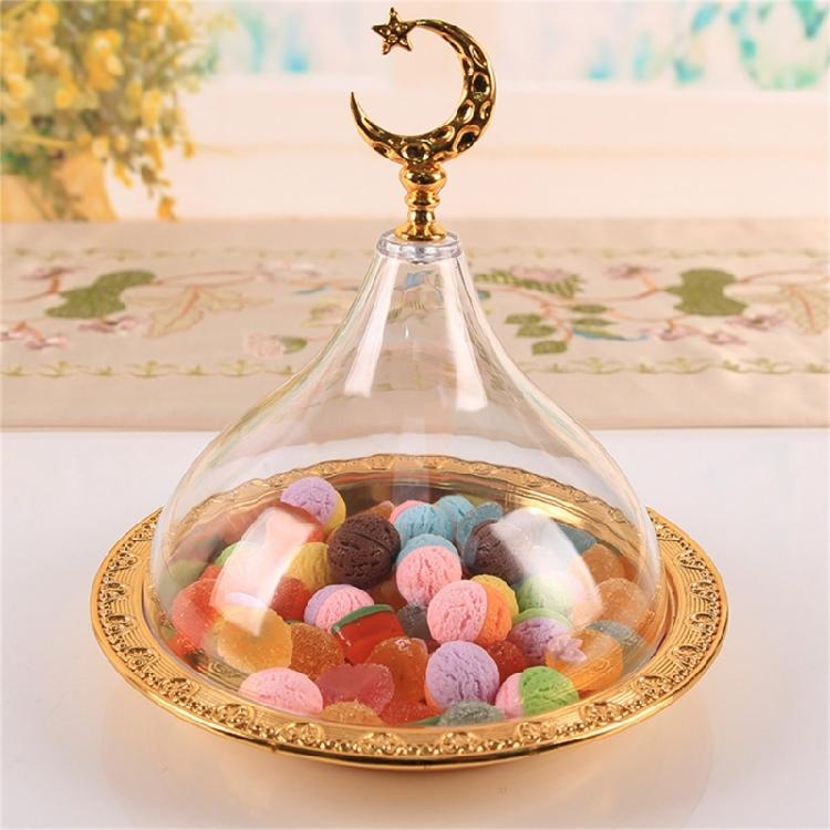 Elegant Cake Stand with Lid Party Table Candy Dish Storage Tray Snacks Plate
