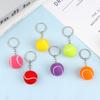 6 Color Key Chain Tennis Ball Metal Keychain Car Key Chain Key Ring sports chain sliver color pendant