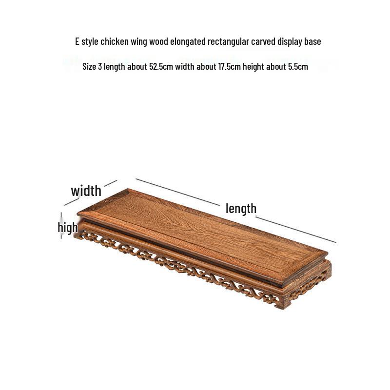 Base en Bois Massif Wengé et Palissandre pour Ornements Artisanaux: Vase, Pot en pierre, Bonsaï, Statue de Bouddha, Support d'exposition pour théière