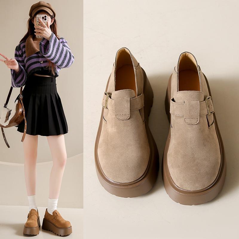 Retro All-inclusive Women's Spring New Thick-soled Muffins, Trendy Matches, One-pedal Loafers, Single Shoes for Women
