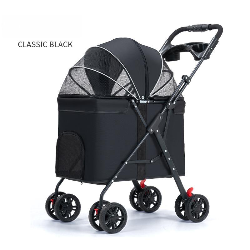 

Puppy Carrier Universal Wheel Breathable Foldable Travel Stroller for Dogs Large Space Medium-sized Dog Accessories Pet Products
