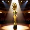Golden Plastic Star Winner Trophies Award For Kids And Adults Sports Competitions Ceremonies 37.5CM/44CM/47CM Height