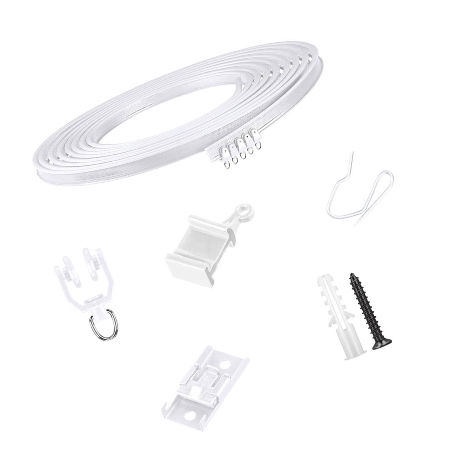 

Гибкий комплект карнизов для потолочных штор 5/10/20 м, гибкие изогнутые монтажные комплекты с крючками и роликами, оконные разделители A