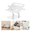 Foldable Laptop Stand Ergonomic Desktop Holder for Laptop Tablets 10 17.3inch Aluminum Construction Silver