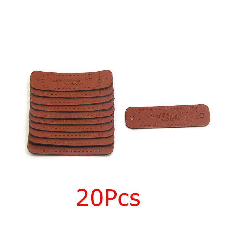 10PCS/PACK Leather Label Hot Stamped Clothing Classification Tags Gift Packaging Woven Products
