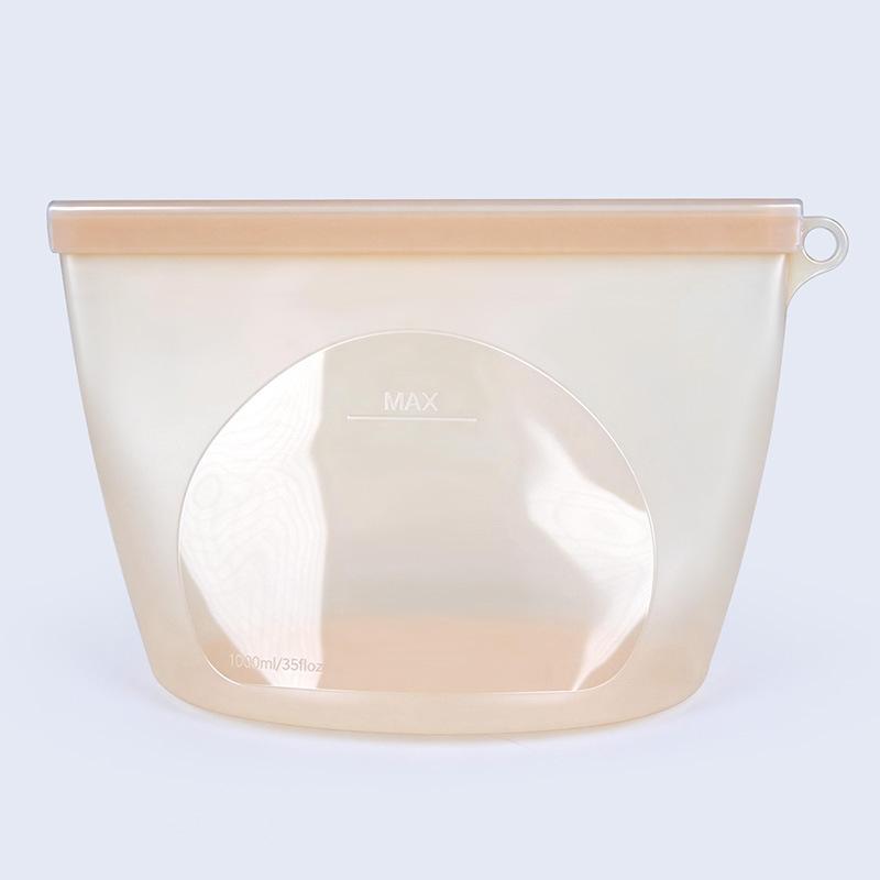 Sealed silicone fresh-keeping bag Household refrigerator Milk storage bag Food storage bag Self-sealing food bag Kitchen fresh-keeping bag box
