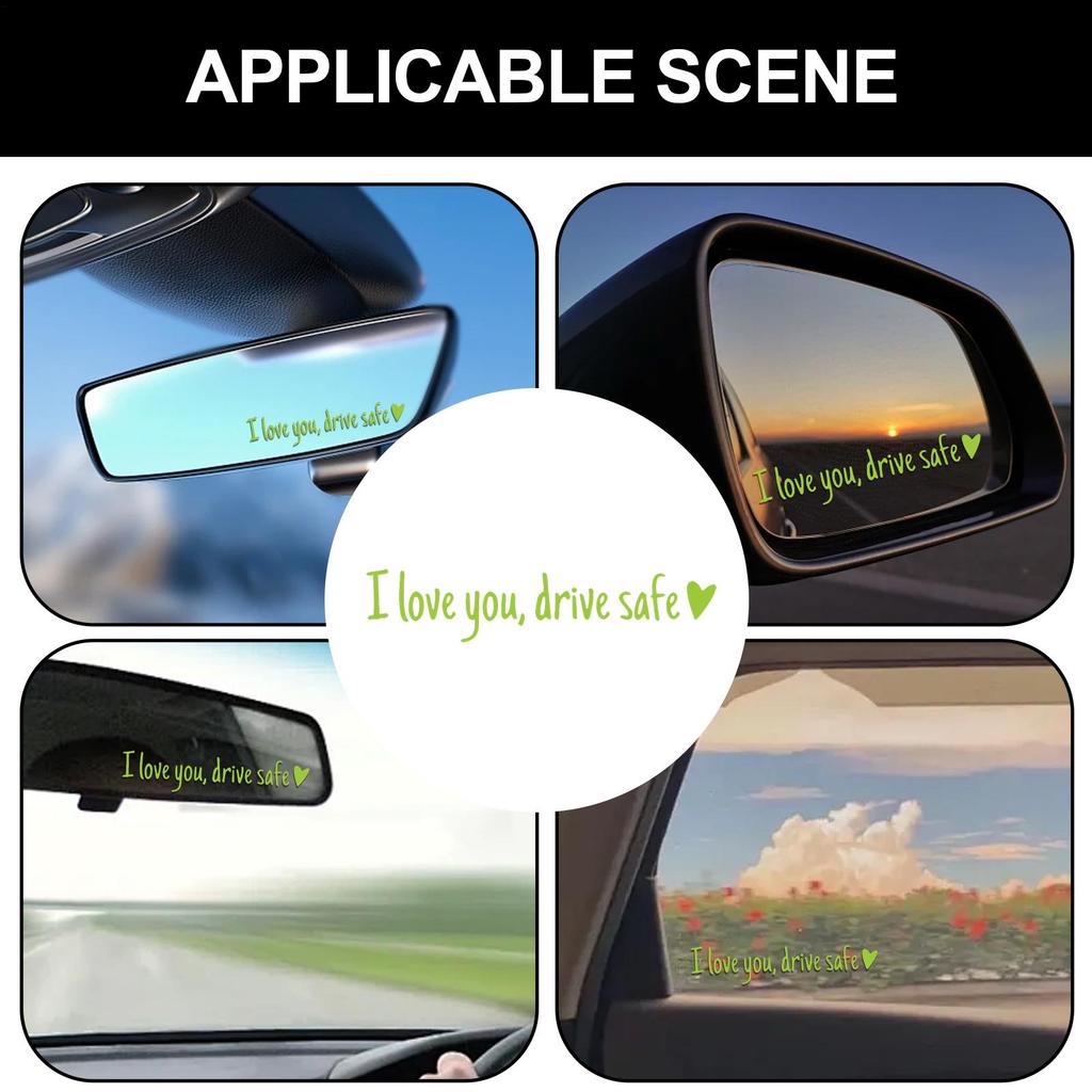 Universal Auto Car Sticker Non Fading Fashion Waterproof Letters I Love You Racing Stickers Rear View Mirror Decor Decal