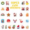 50 Christmas Day Cartoon Graffiti Stickers Christmas Hat Elk Diy Decorative Luggage Notebook Stickers