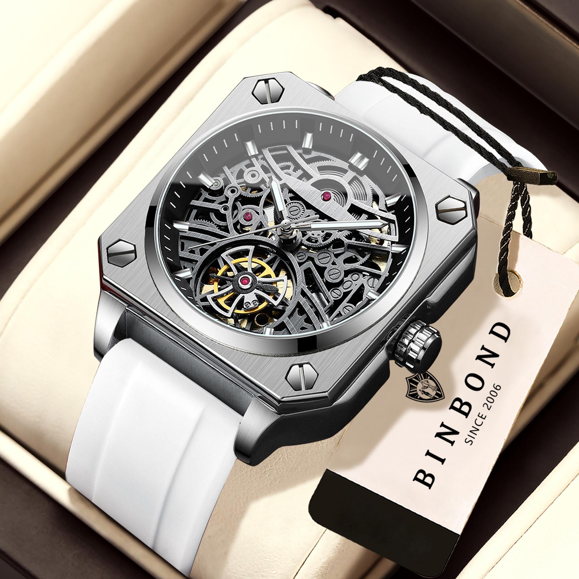 Customized High-quality Luxury Exquisite Tourbillon Automatic Mechanical Watch Waterproof Fashion Trend Hollow Men s Watches.
