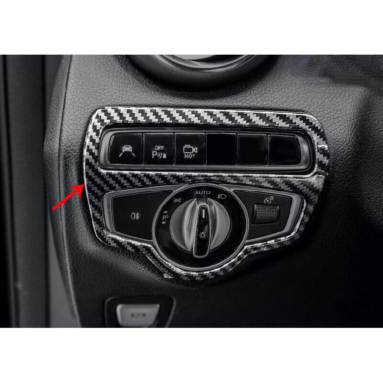 Function Control Button Frame Trim For 2016- Mercedes-Benz GLC Carbon Fiber