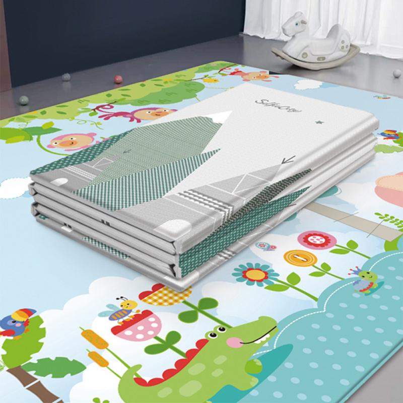 Baby Play Mat Waterproof Thickening Foldable Crawling Mat Cute Cartoon Printing Activity Playmats