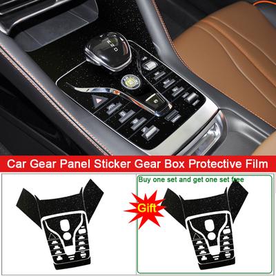 Car Interior Sticker For BYD SONG PLUS DMI 2022 2023 Car Gear Panel Sticker Gear Box Protective Film Carbon Black Accessories
