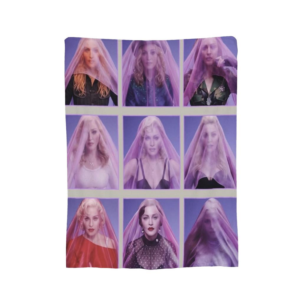MMadonna s Singer Knitted Blanket  Wool Throw Blanket Bed Sofa Personalised Lightweight Bedspreads