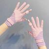 1 Pair Sun Protection Gloves One Size Sunscreen Breathable Anti-Uv Cooling Fabric Slip Gloves For Outdoor Cycling Driving
