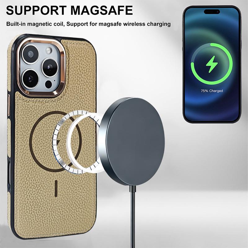 iPhone17AIR Magsafe Magnetic Two-in-One Zipper Case with Metal Camera Frame and Buttons