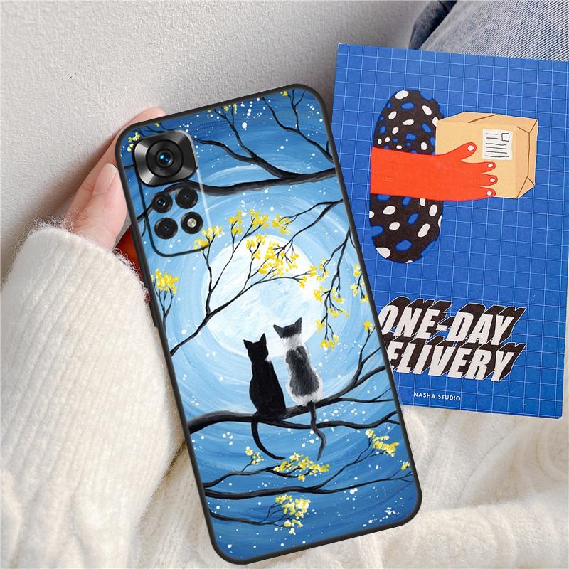 Space Happy Cats Funda For Xiaomi Redmi Note 11 9 10 12 13 14 Pro 9S 10S 11S 12S Redmi 13C 10C 12C 14C Case
