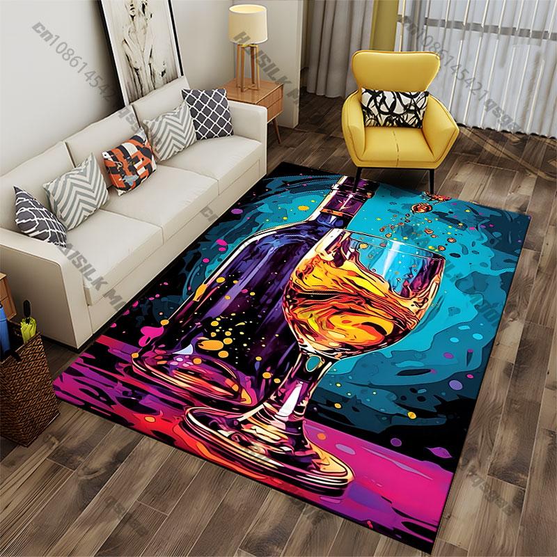 Drink celebration vibrancy artistic mood carpet Yoga living room room decor children's crawling mat doormat area rug
