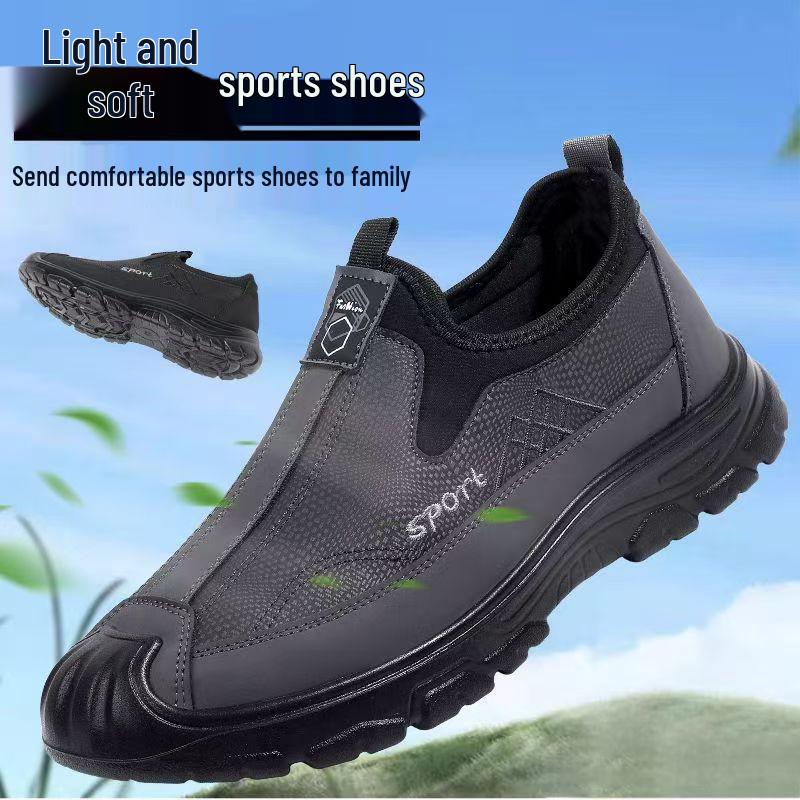 2026 Spring Men's Breathable Slip-On Dad Shoes - Comfortable, Casual, Versatile.