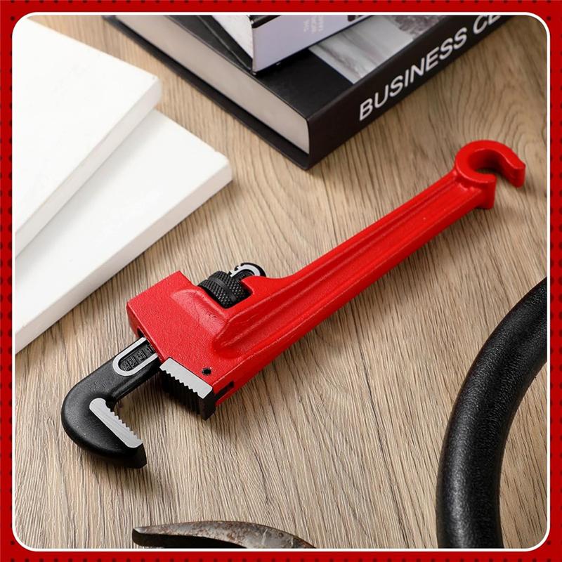 

A25F-Double Ended Valve Wrench 10Inch Pipe And Valve Wrench Wheels 1/8In - 1-1/2In Pipe Capacity For Protecting From Damage красный