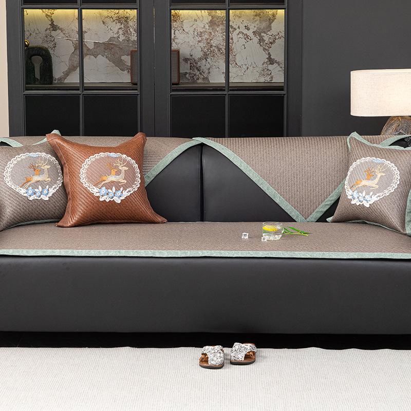 New Cool Summer Sofa Cushion Mat Seat Cushion Light Luxury High-End Summer One-Piece Sofa Cover