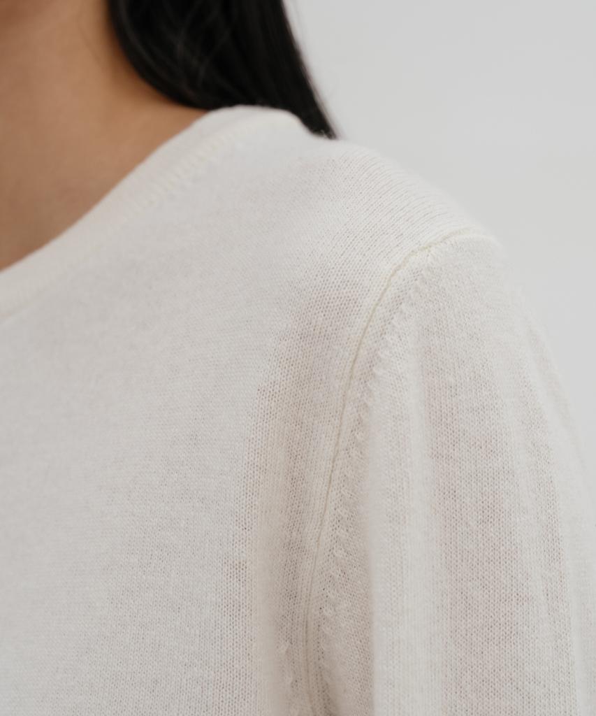DENOAH Diso Round Cardigan (Ivory)