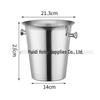 ZISIZ European Style Silver Handle Ice Bucket