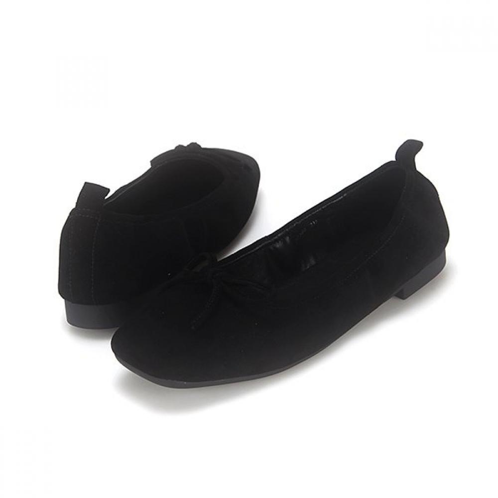 BARBARA Lambskin Suede 1cm Flat Bbg580bk